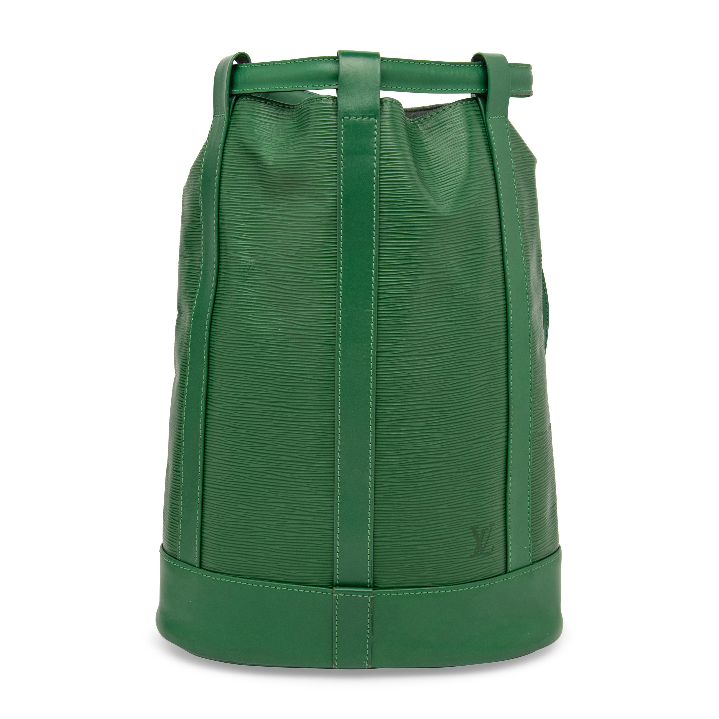 LOUIS VUITTON, GREEN EPI RANDONNÉE GM BAG