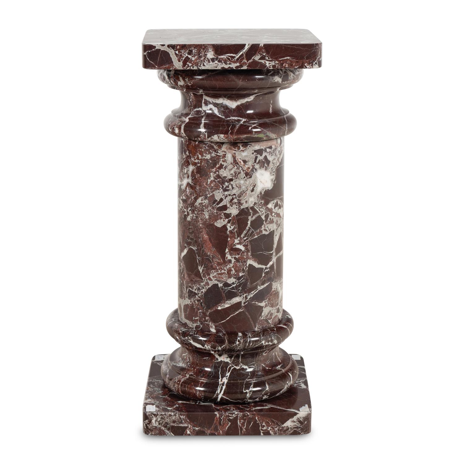 A Rosso Levanto Marble Pedestal