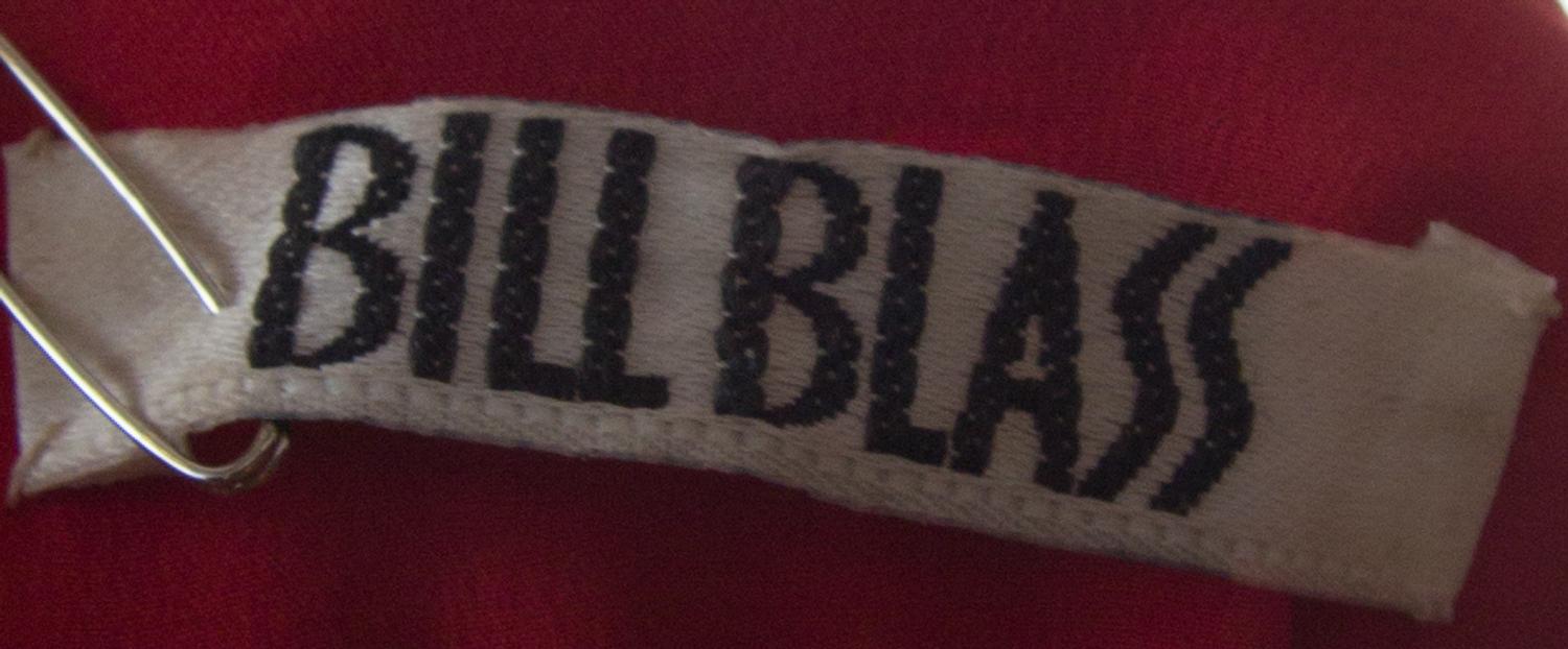 A Bill Blass Red Lace Cocktail Dress,