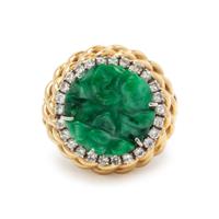 JADE AND DIAMOND RING