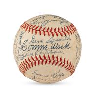 A 1946 Philadelphia Athletics Team Signed Autograph Baseball Featuring Connie Mack and Al Simmons (Beckett Authentication Services)