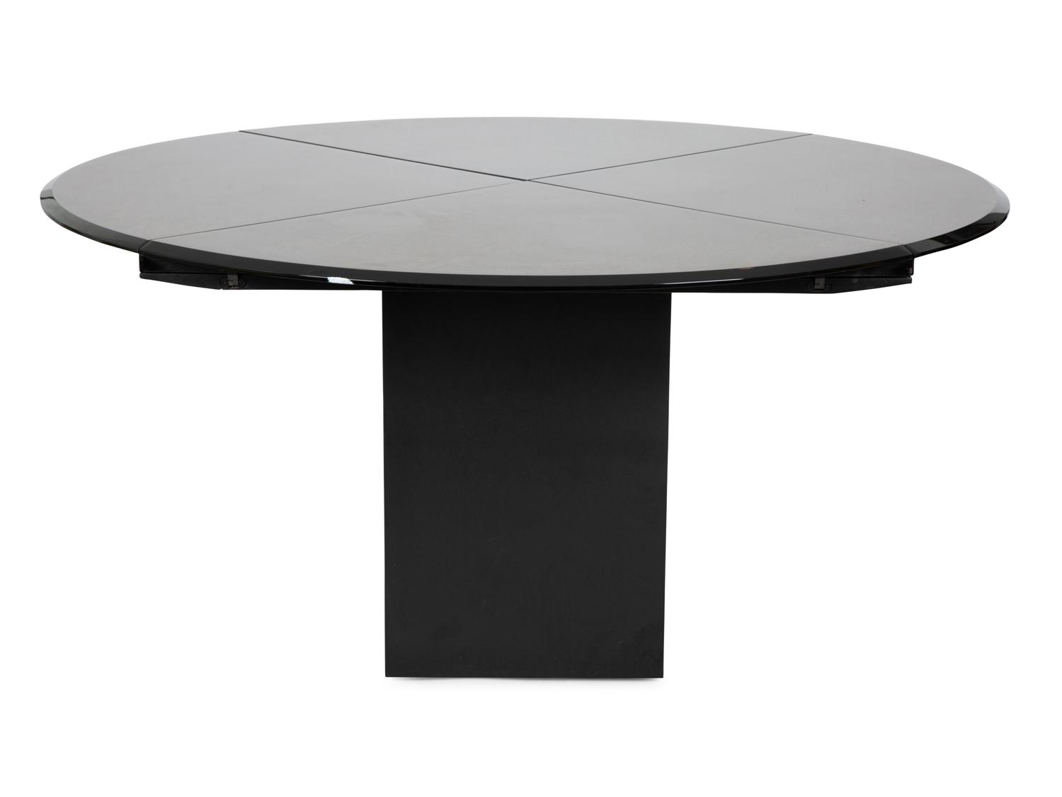 An Italian Extending Dining Table and Five Barrel-Back Chairs — CIRCA 1980s