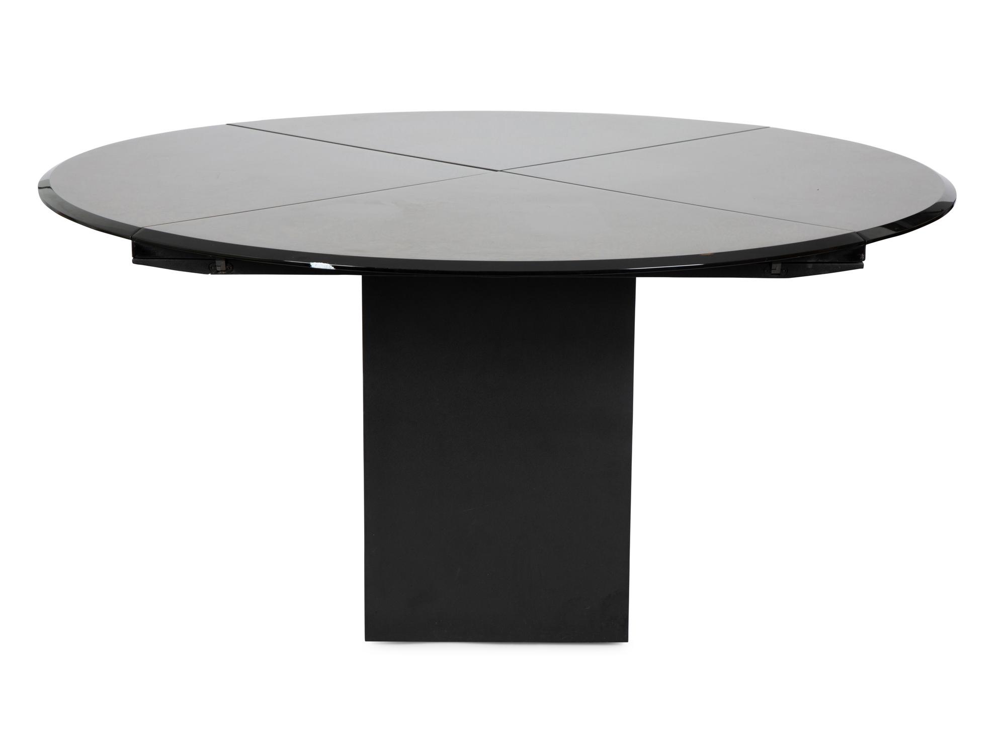 An Italian Extending Dining Table and Five Barrel-Back Chairs — CIRCA 1980s