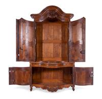 A Louis XV Provincial Walnut Buffet à Deux Corps