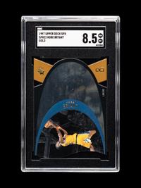 A 1997 SPx Gold Kobe Bryant Basketball Card No. 22 (SGC 8.5 NM-MT+)
