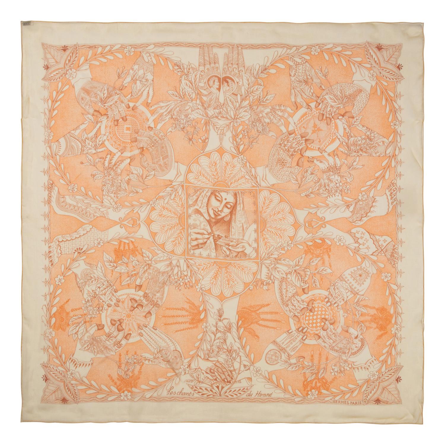 Three Hermès 90cm Silk Chiffon Scarves