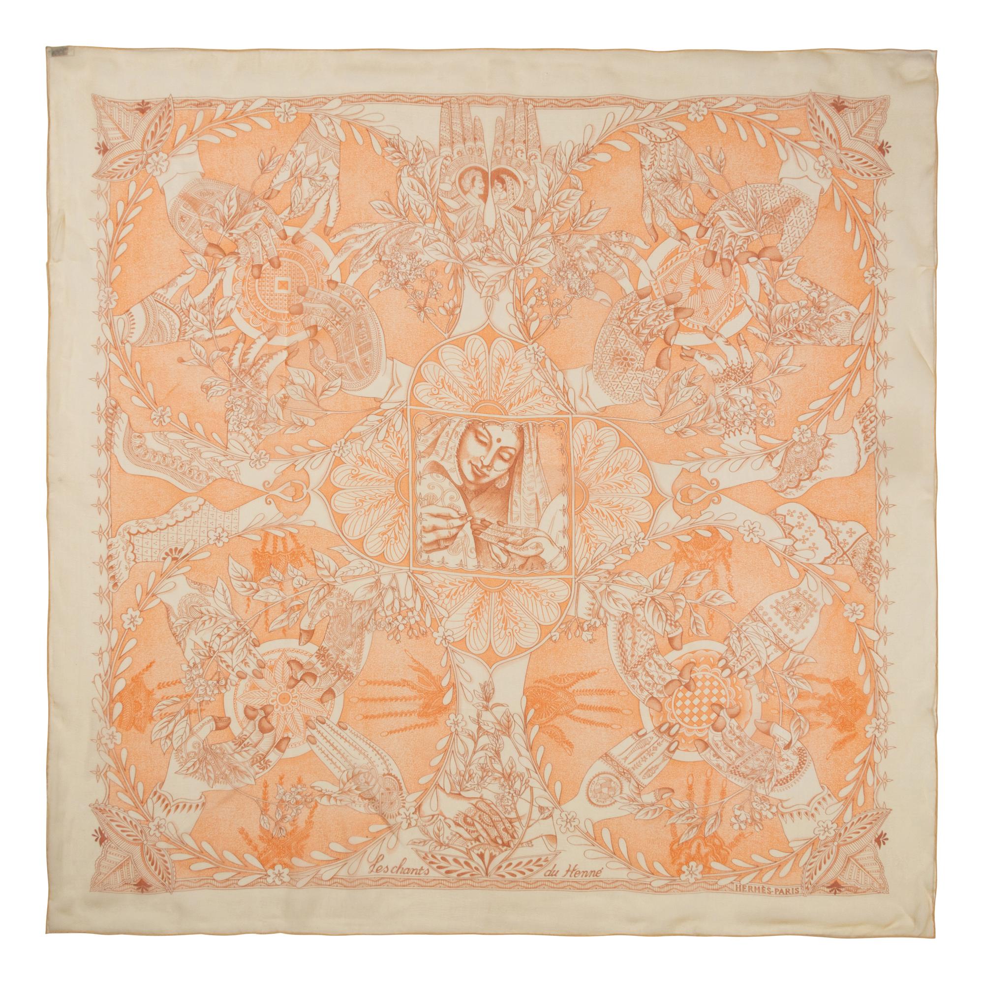 Three Hermès 90cm Silk Chiffon Scarves
