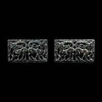 A Pair of Eurasian Bronze Plaques