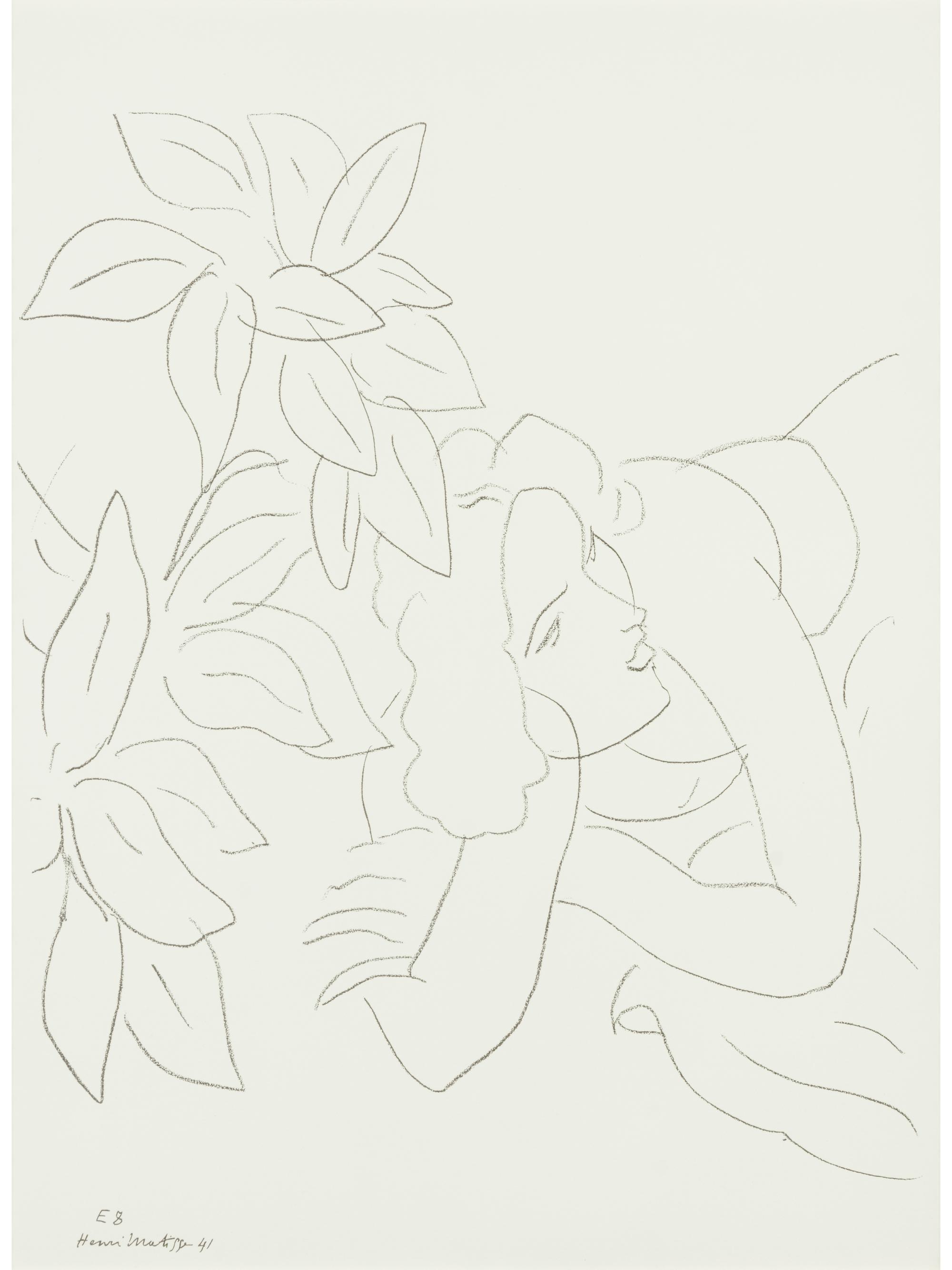After Henri Matisse, (French, 1869-1954), Untitled (E8) (after the drawing Portrait de Femme (Theme E, Variation 8)