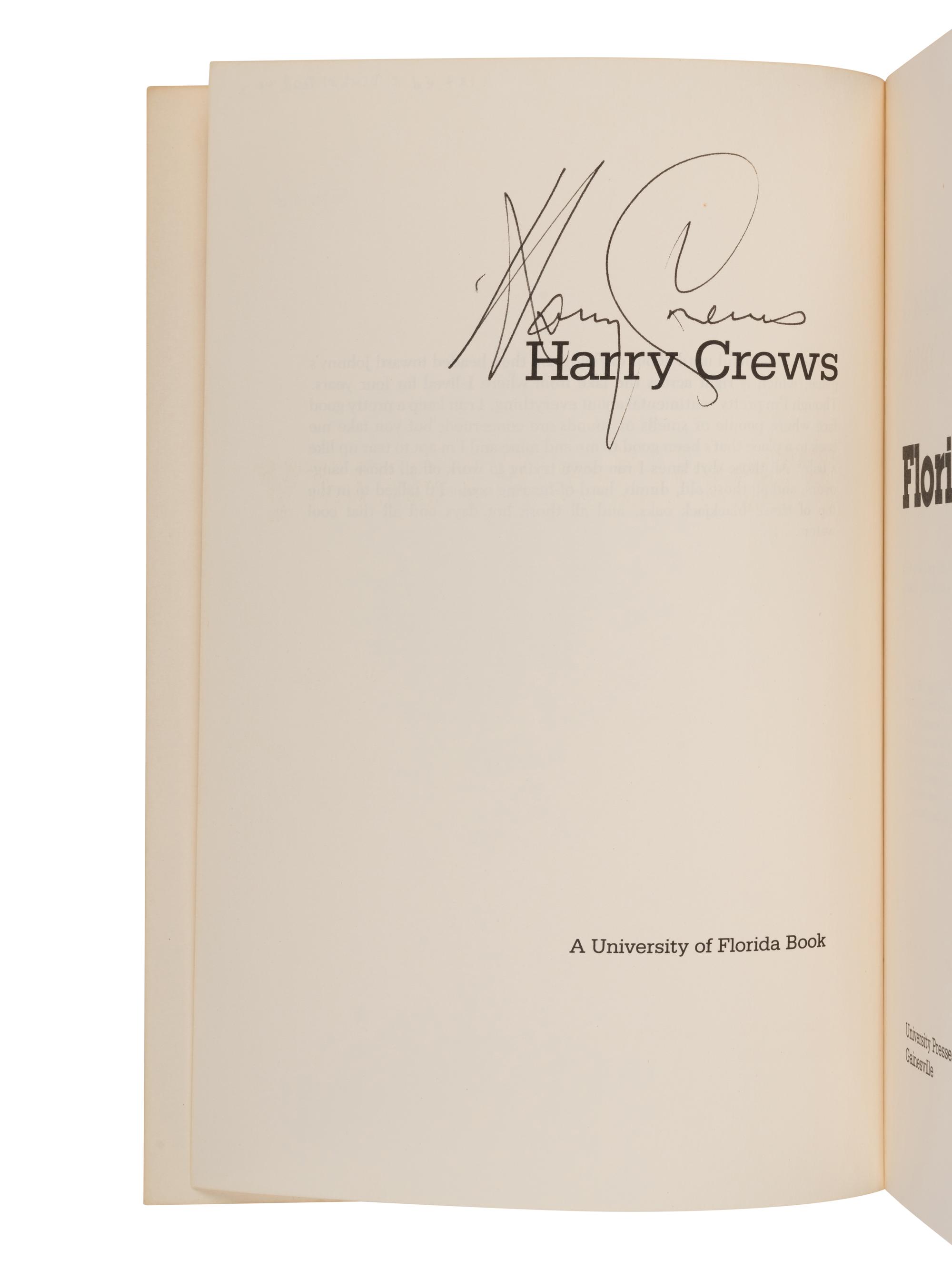 CREWS, Harry (1935-2012). A group of 7 FIRST EDITIONS, MANY SIGNED, comprising: