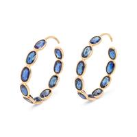 SAPPHIRE HOOP EARRINGS
