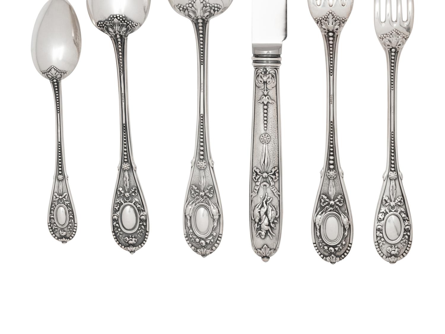 A French Silver Flatware Service