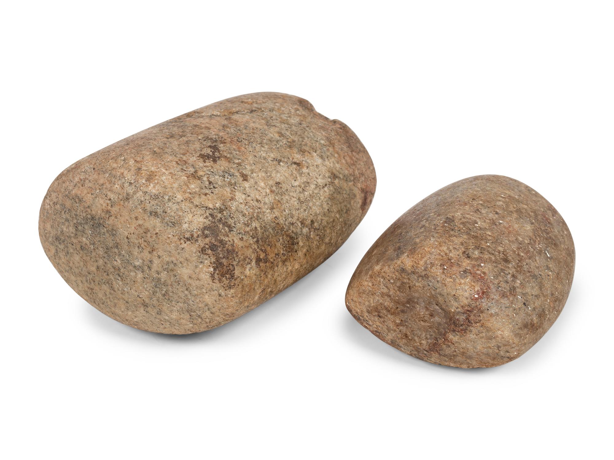 A Pair of Partially Drilled Bannerstone Blanks