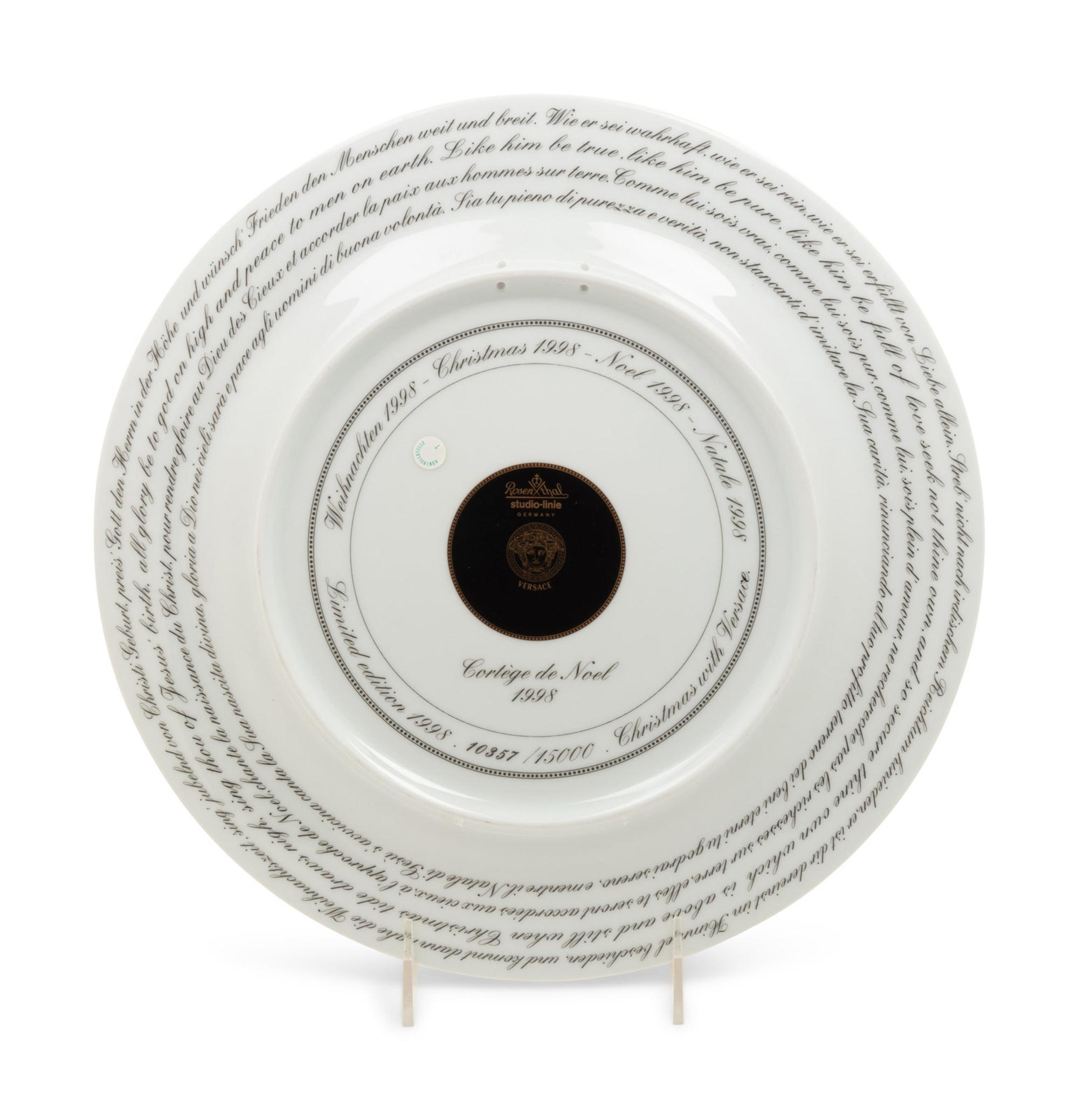 A Set of Twelve Versace Porcelain Plates