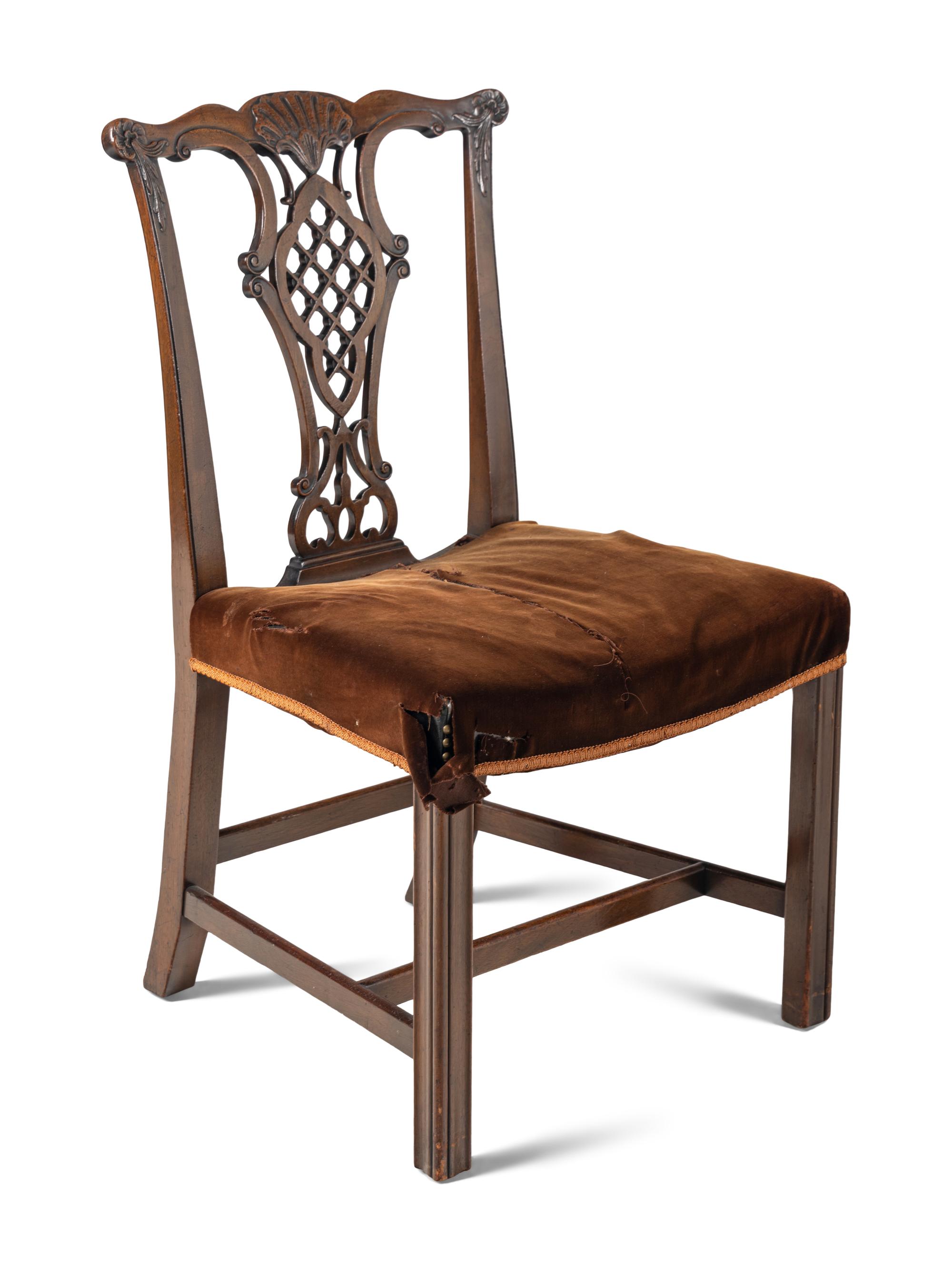 A Set of Four George III Mahogany Dining Chairs