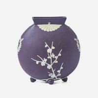 A Wedgwood Black Dip Jasperware Moon Flask Vase UK, late 19th century