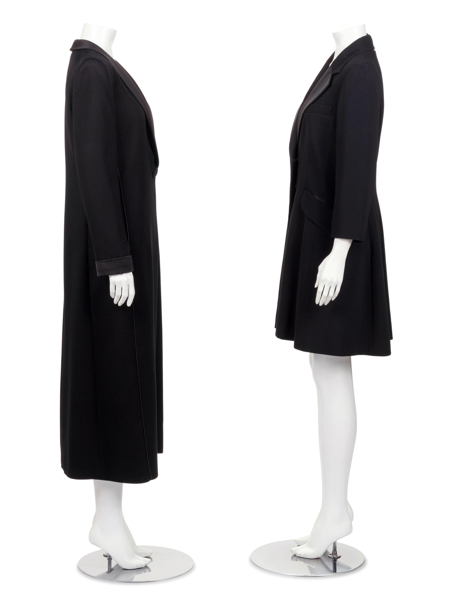 Two Designer Tuxedo-Style Coats: One Giorgio Armani, One Carolina Herrera