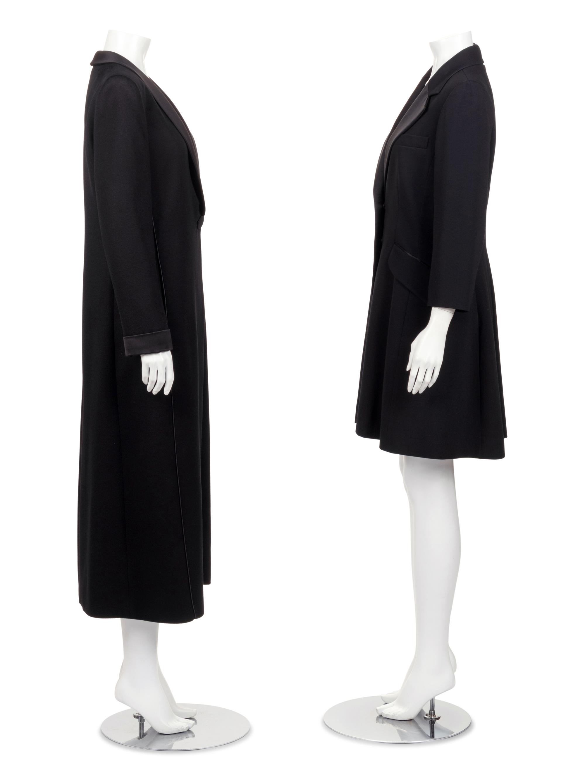 Two Designer Tuxedo-Style Coats: One Giorgio Armani, One Carolina Herrera