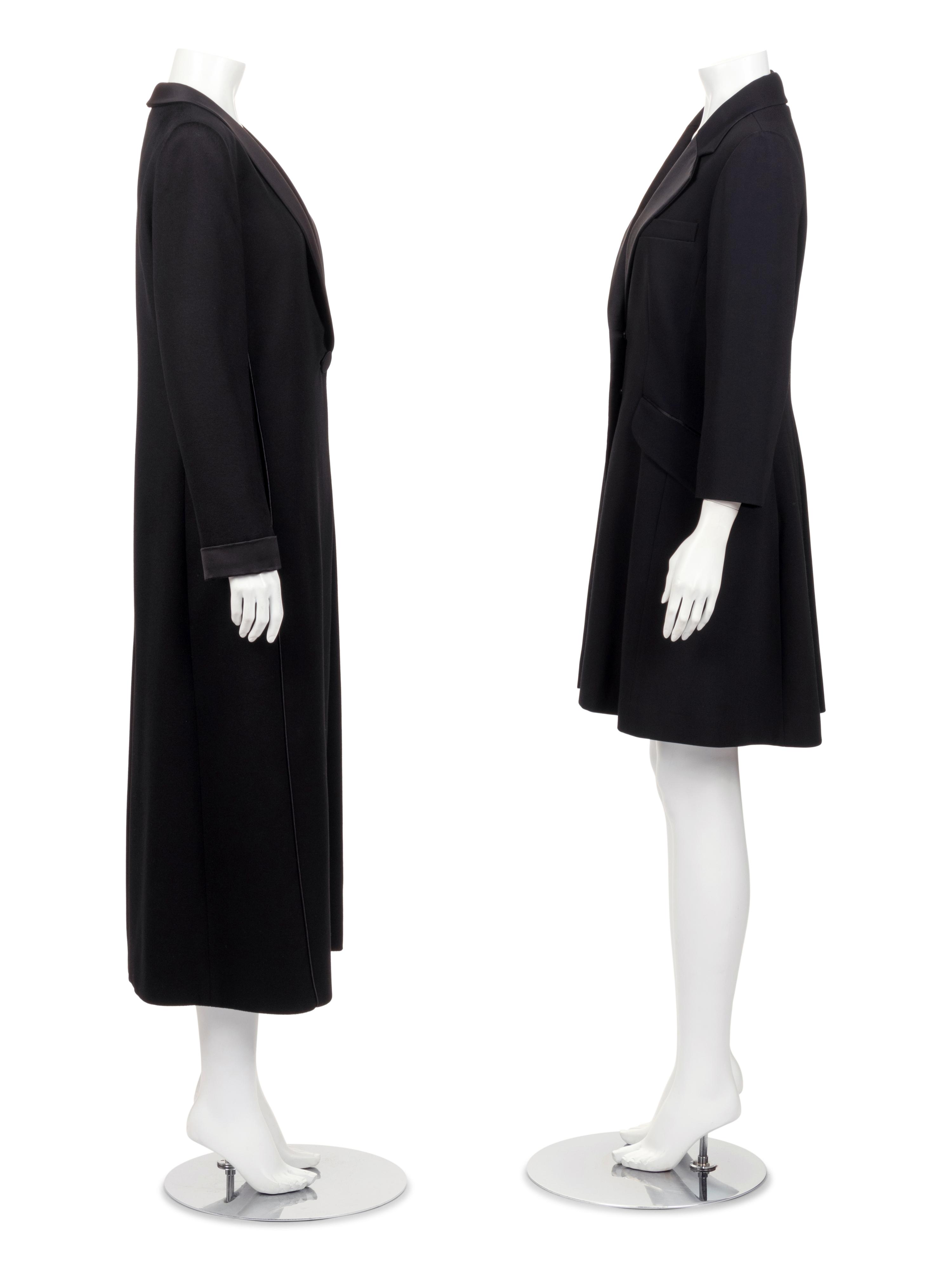 Two Designer Tuxedo-Style Coats: One Giorgio Armani, One Carolina Herrera