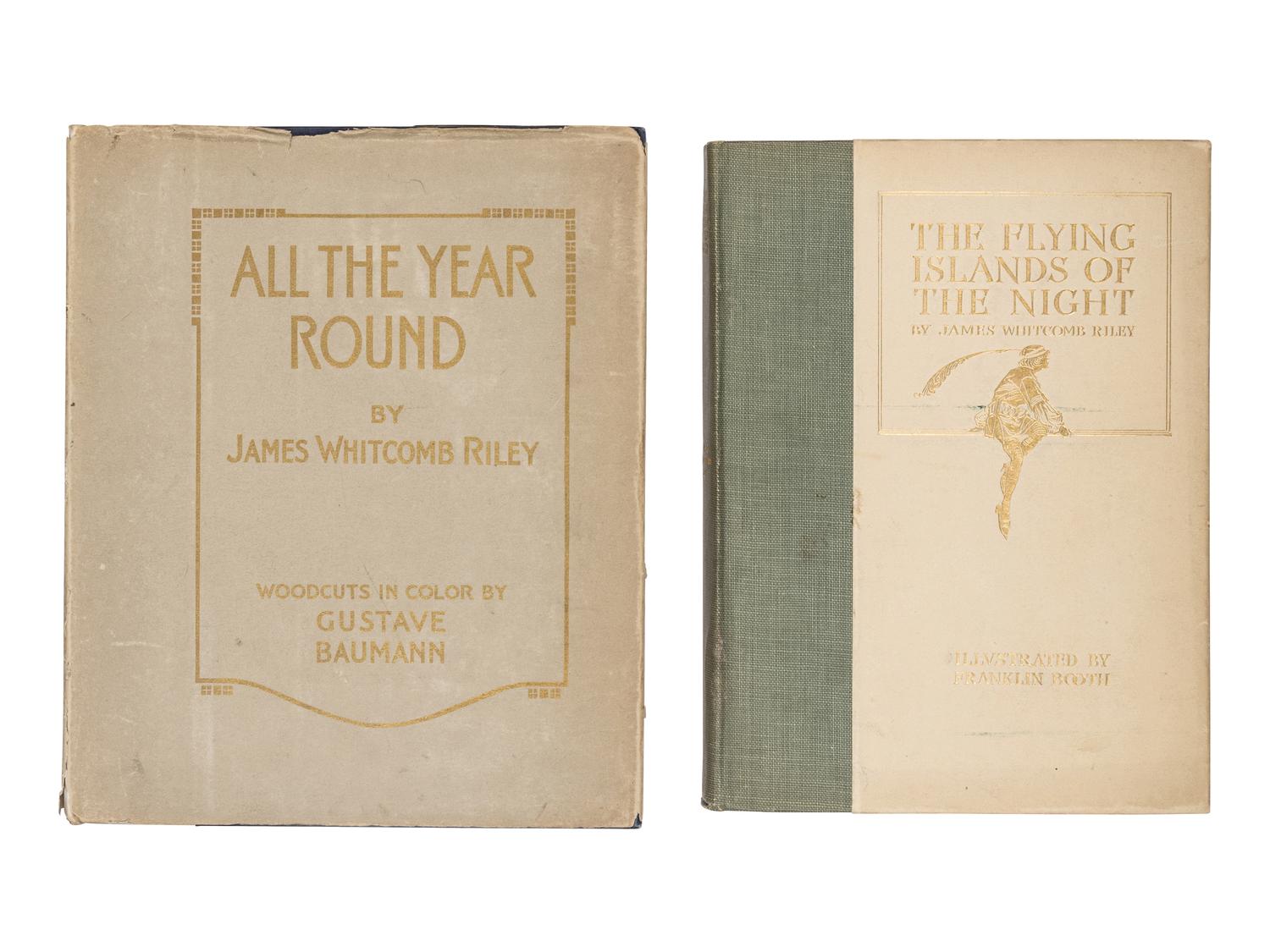 RILEY, James Whitcomb (1849-1916), and Gustave BAUMANN (1881-1971), illustrator. All the Year Round . Indianapolis: The Bobbs Merrill Company, 1912.