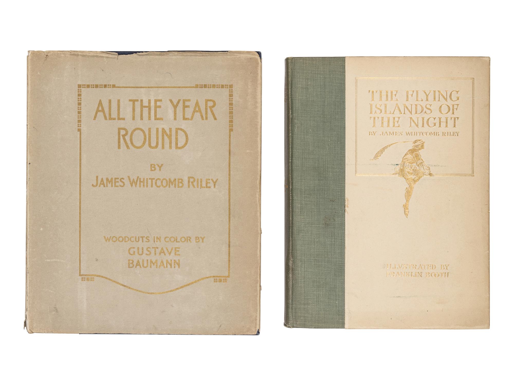 RILEY, James Whitcomb (1849-1916), and Gustave BAUMANN (1881-1971), illustrator. All the Year Round . Indianapolis: The Bobbs Merrill Company, 1912.