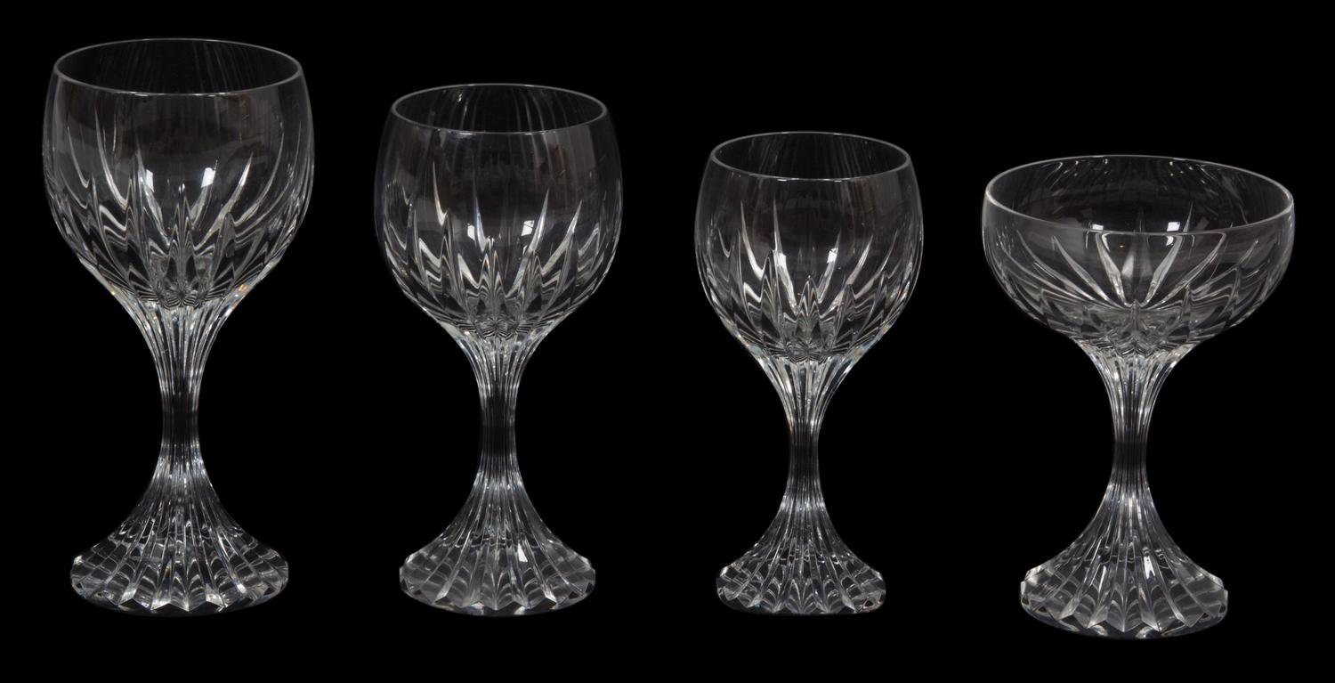 A Collection of Baccarat Stemware Height of tallest 7 inches. — 20TH CENTURY