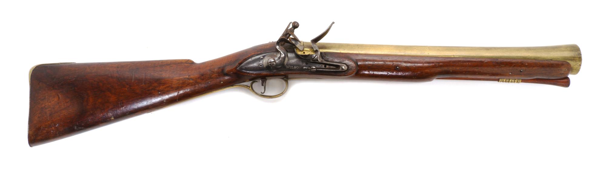 An English Blunderbuss, RICHARD WILSON, LONDON, LATE 18TH CENTURY, Overall length 32, barrel length 16 inches. — RICHARD WILSON, LONDON, LATE 18TH CENTURY,