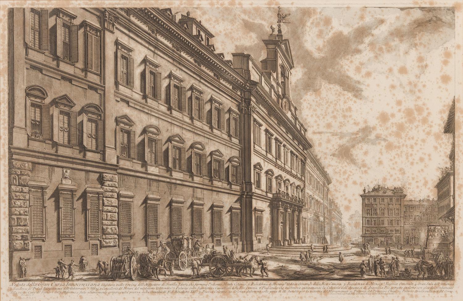 After Giovanni Battista Piranesi, (Italian, 1720-1778), Veduta della Gran Curia Innocenziana