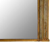 A Louis XV Style Painted and Parcel Gilt Trumeau Mirror
