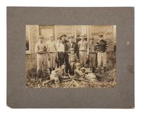 [EARLY PHOTOGRAPHY - SPORTS]. 9 photographs of various sports teams and players, including: