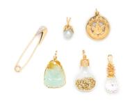 A Collection of Yellow Gold and Gemstone Charms, 13.90 dwts.