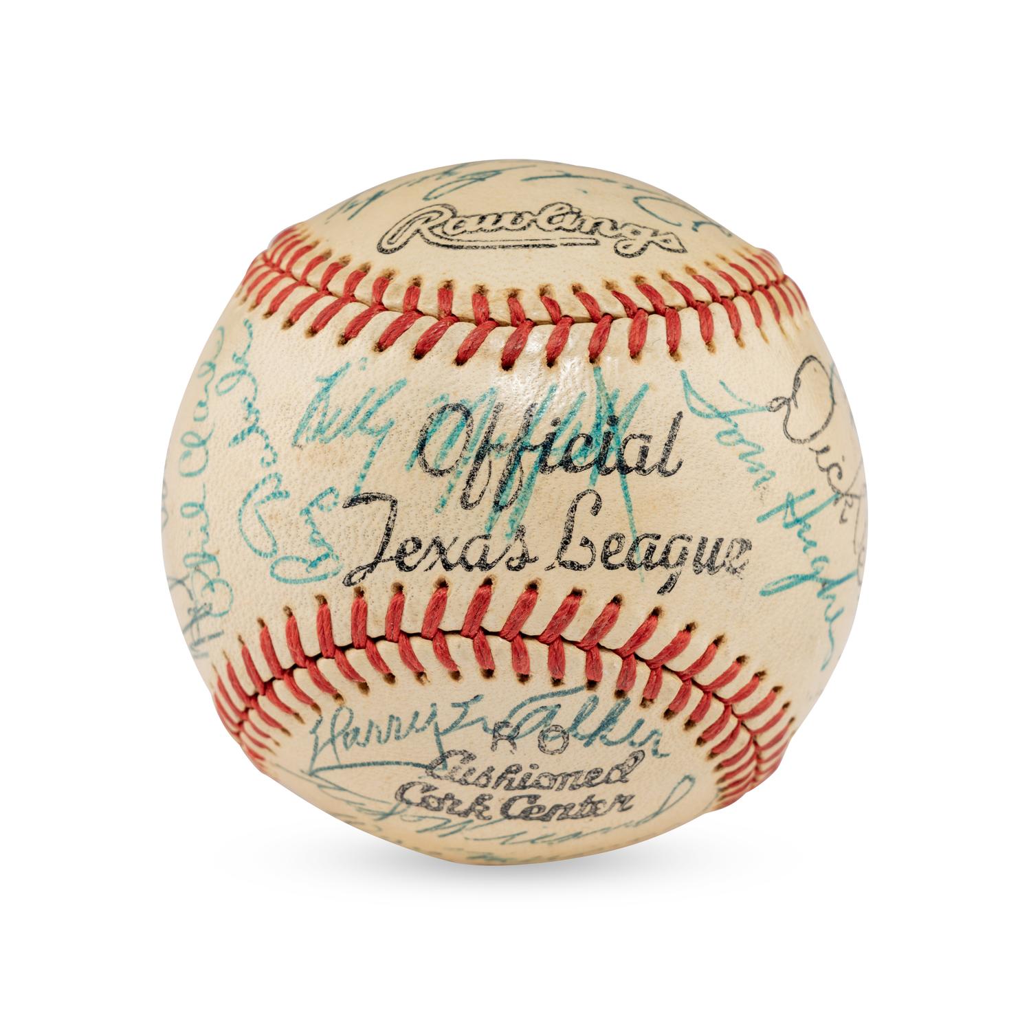 A 1956 Houston Buffs/Atlanta Crackers Multi Signed Baseball (JSA Letter of Authenticity)
