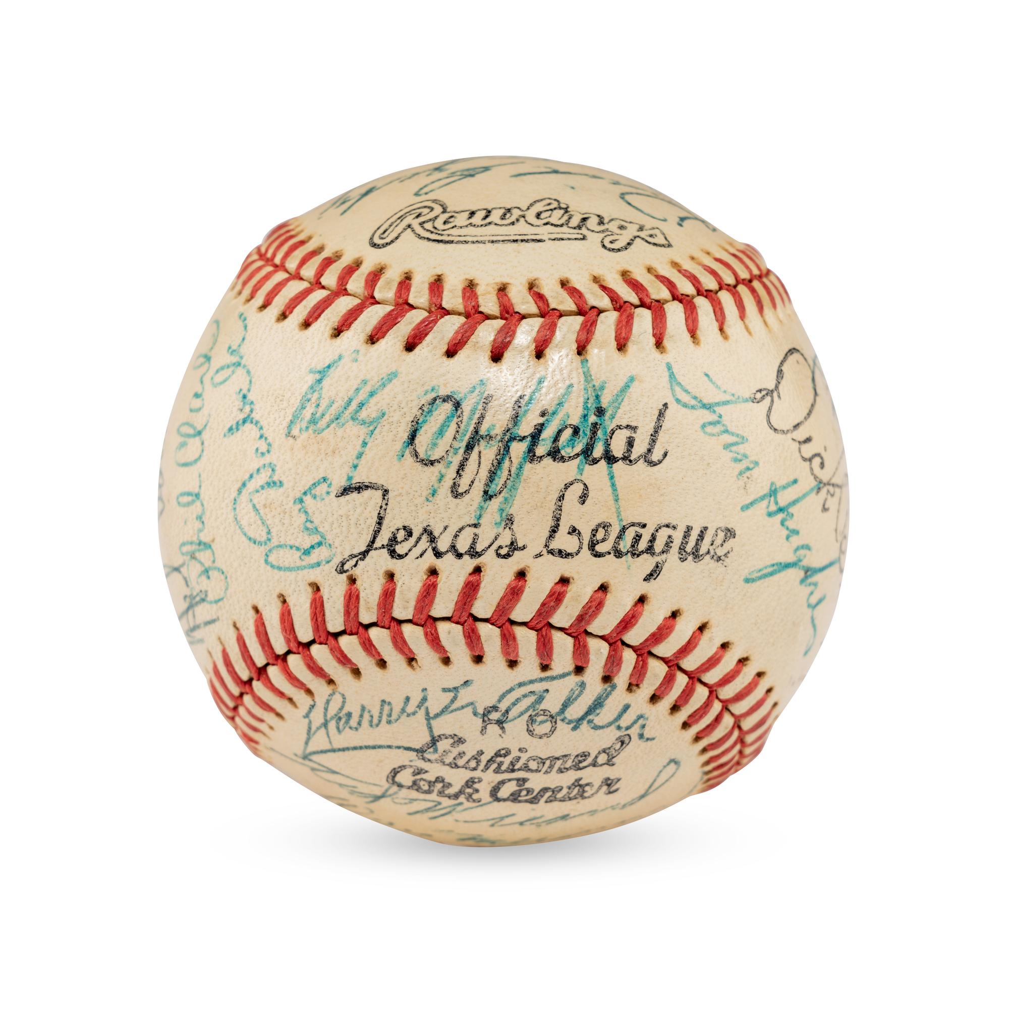 A 1956 Houston Buffs/Atlanta Crackers Multi Signed Baseball (JSA Letter of Authenticity)
