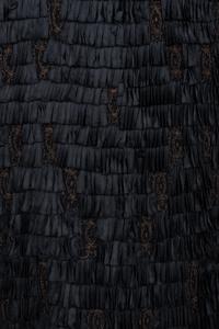Unlabeled Black Coat with Ruffles, 1910-30s
