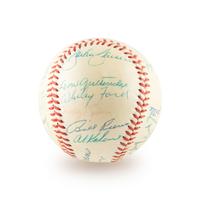 A 1955 Multi Signed American League All Star Baseball Including Mickey Mantle and Ted Williams (Beckett Authentication Services)
