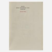 [Private Press] [Doves Press, The] Goethe, Johann Wolfgang von Faust eine tragoedie von Goethe