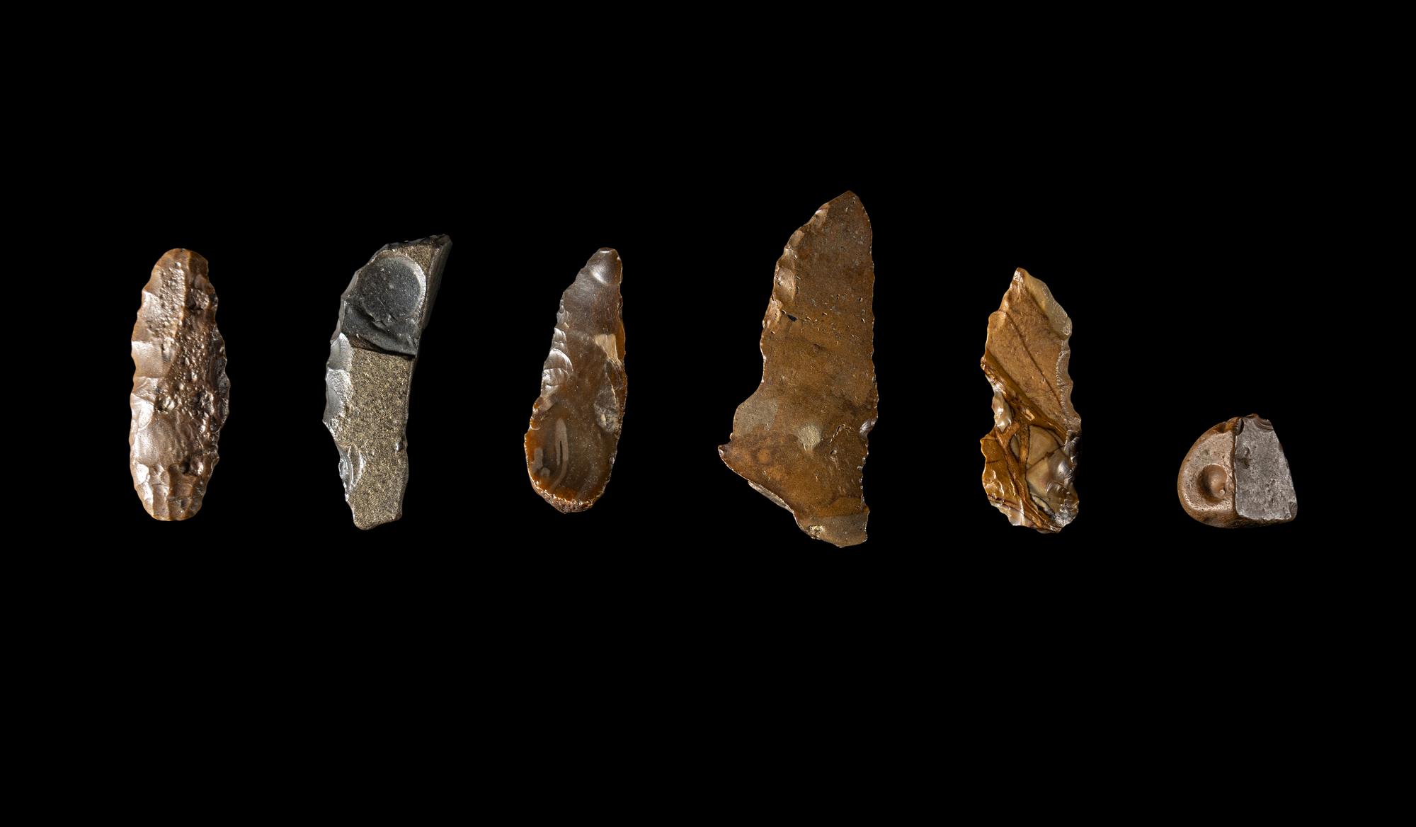 Six Neolithic Flint Blades