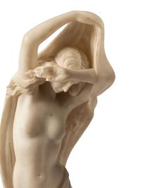 A Pair of Italian Marble Figures of Ladies with Cherubs