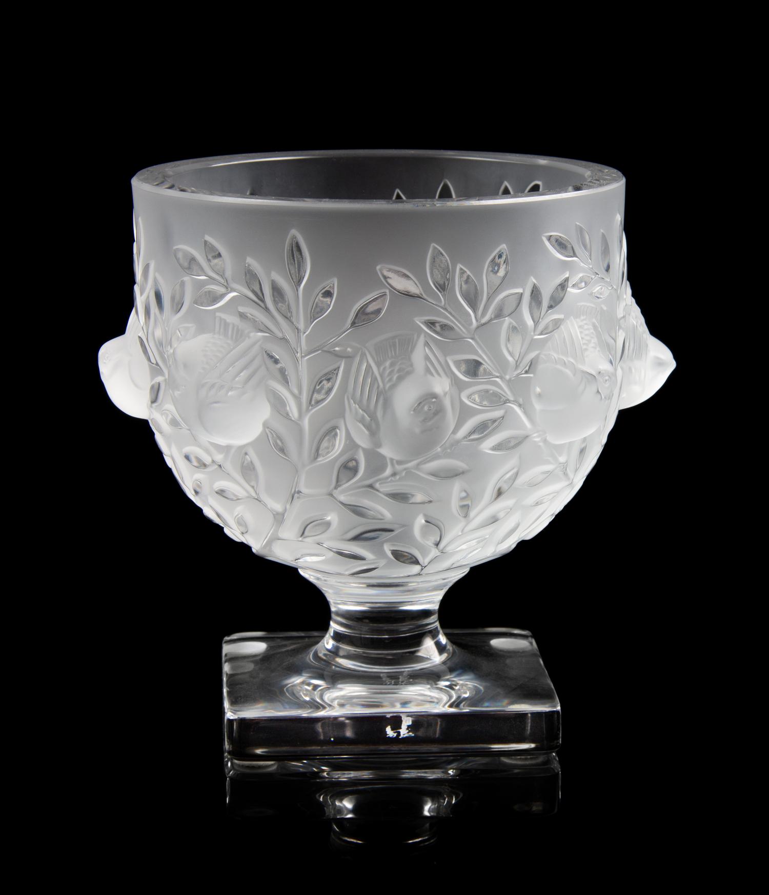 A Lalique Vase Height 5 1/2 inches.