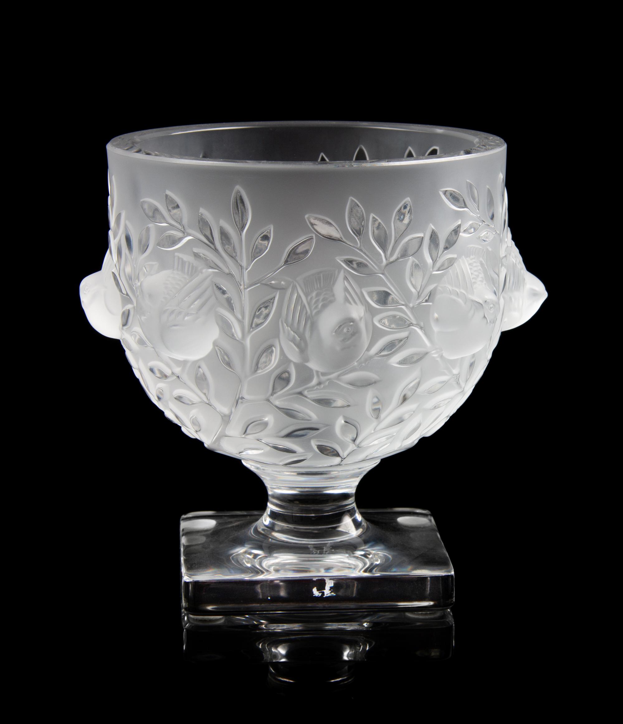 A Lalique Vase Height 5 1/2 inches.