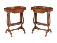 A Pair of Classical Style Cherry Work Tables