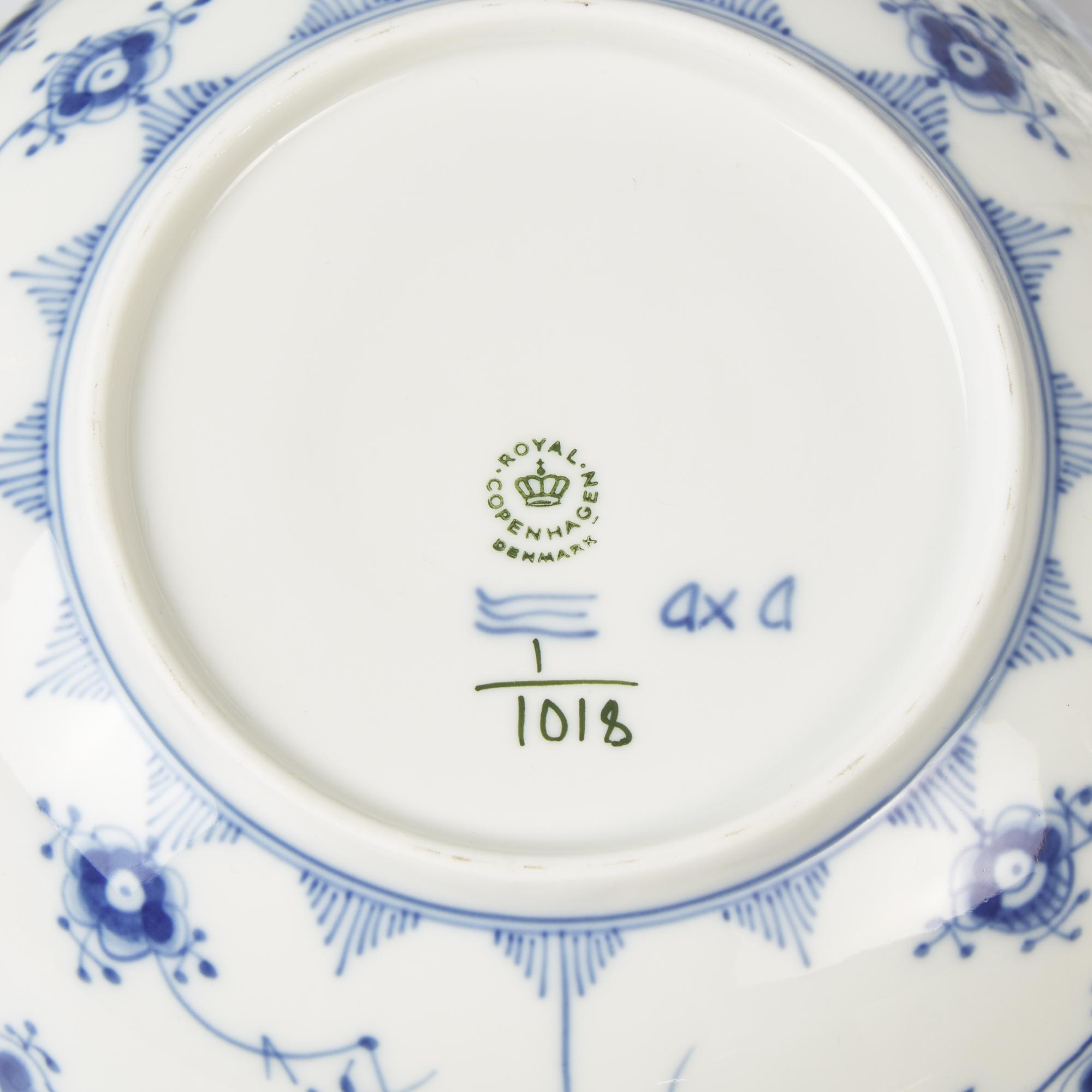A Royal Copenhagen Blue Fluted Full Lace Porcelain Dinner Service