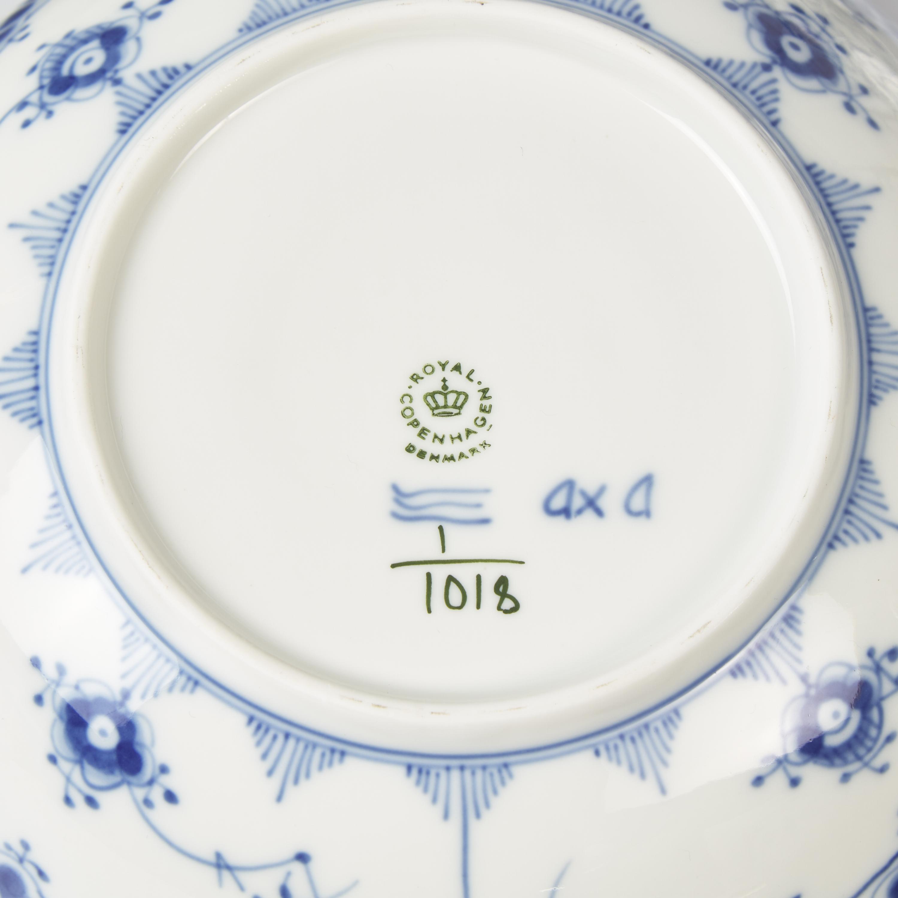 A Royal Copenhagen Blue Fluted Full Lace Porcelain Dinner Service