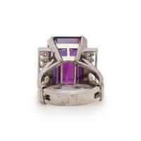 AMETHYST AND DIAMOND RING