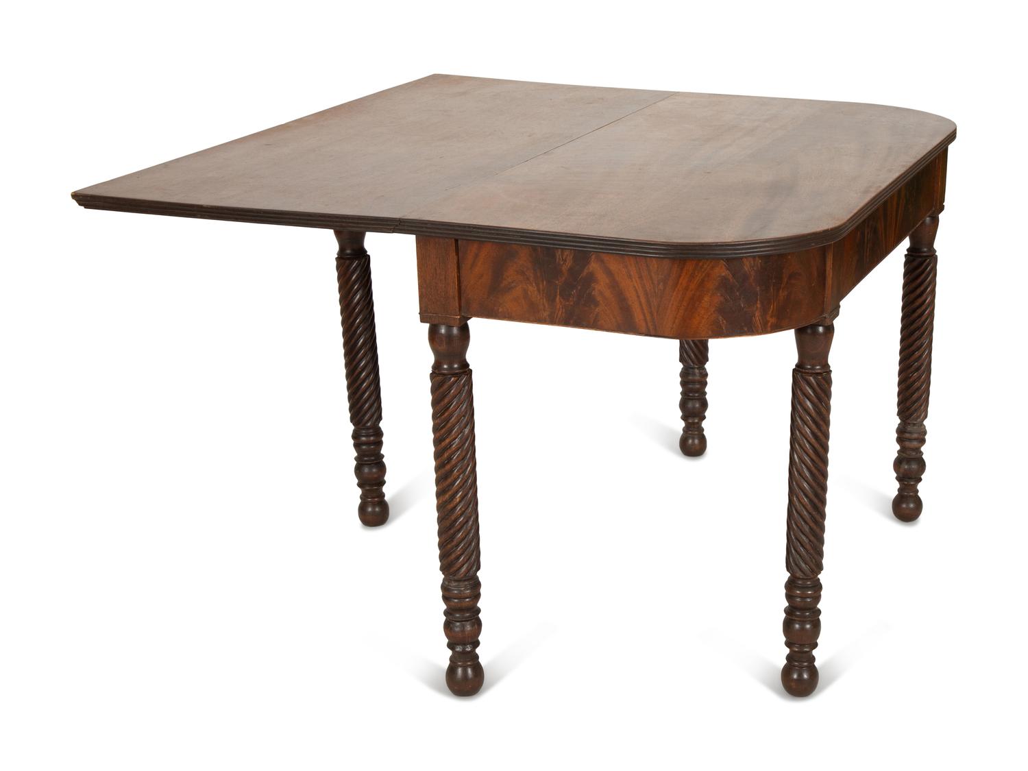 An American Mahogany Drop Leaf Dining Table