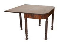 An American Mahogany Drop Leaf Dining Table