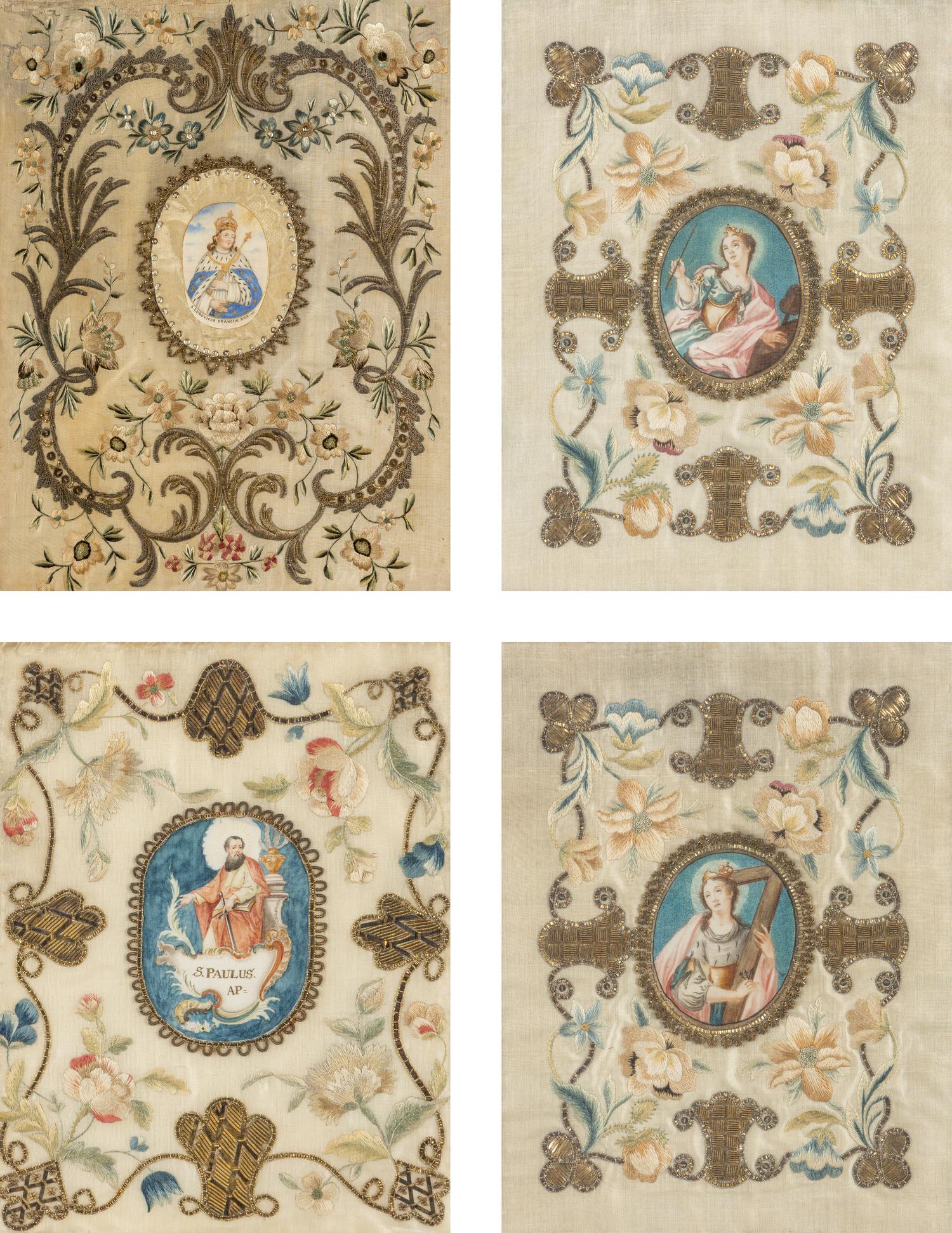 A Group of Four Religious Embroideries