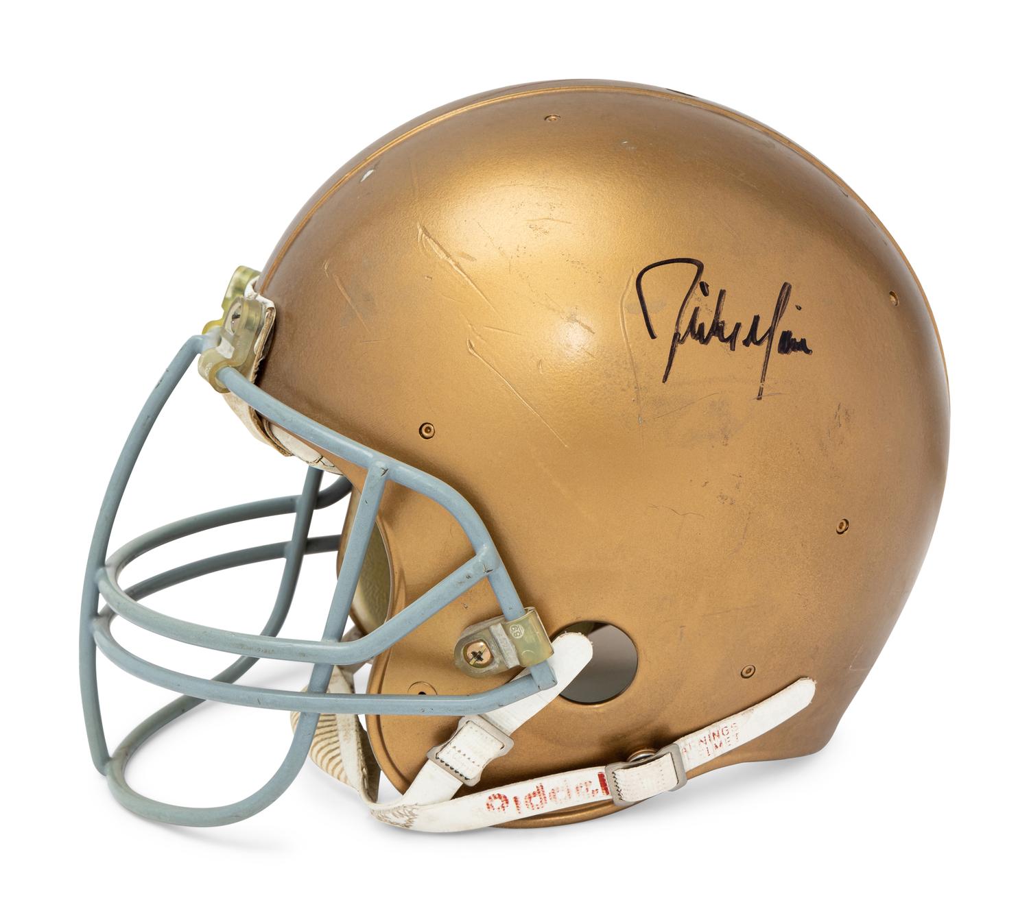 A Game Used / Issued Notre Dame Riddell Football Helmet,