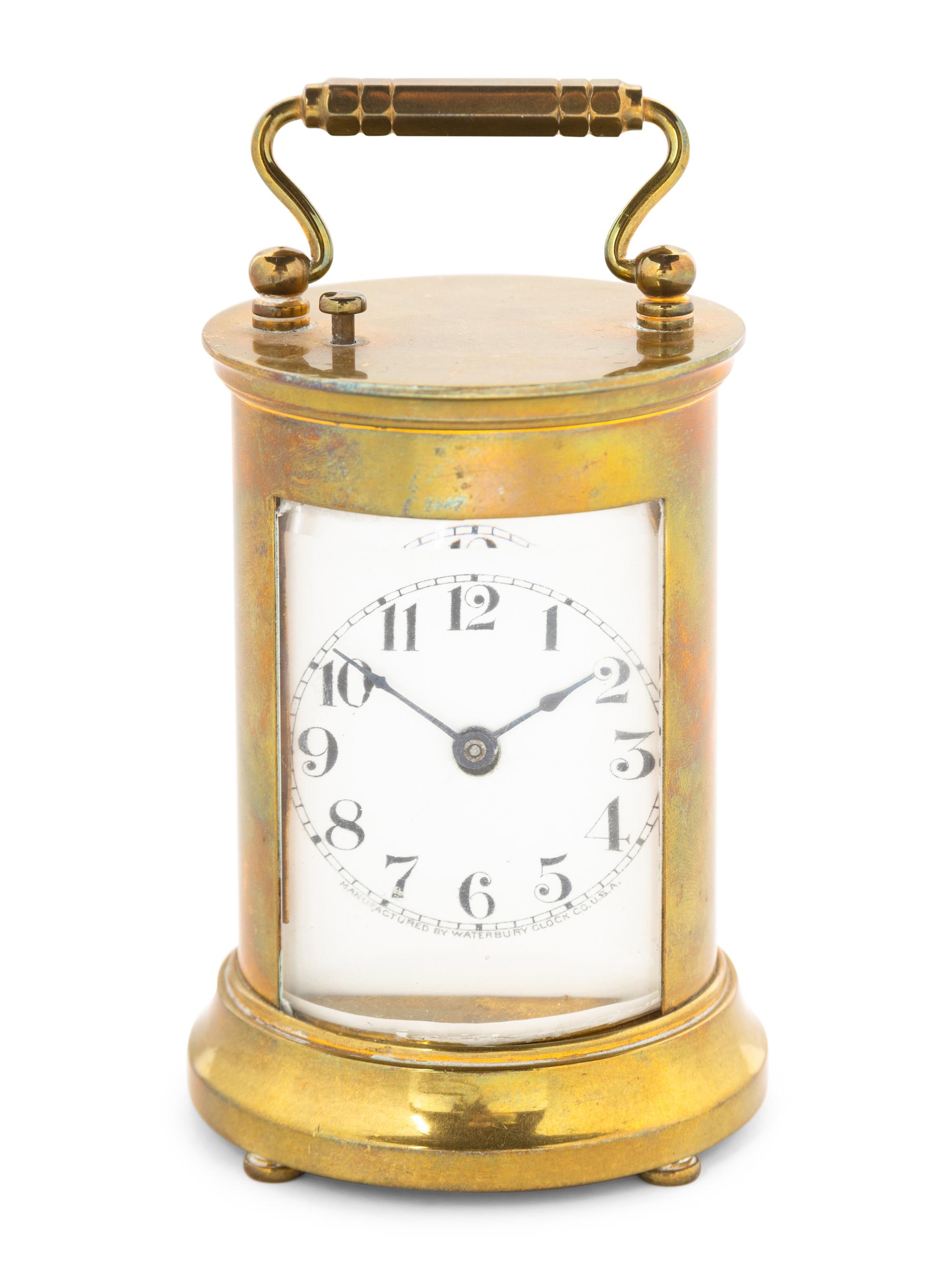 An American Brass Carriage Clock