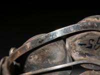 Large Navajo Silver and Turquoise Cuff Bracelets
